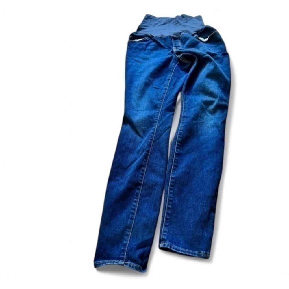 Old Navy Maternity Skinny Jeans Blue Full Belly Panel Stretch Size 4